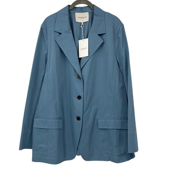 LAFAYETTE 148 NEW YORK Blazer Jacket Cypress Blue Cotton Cashmere Size XXL NEW - Picture 13 of 14